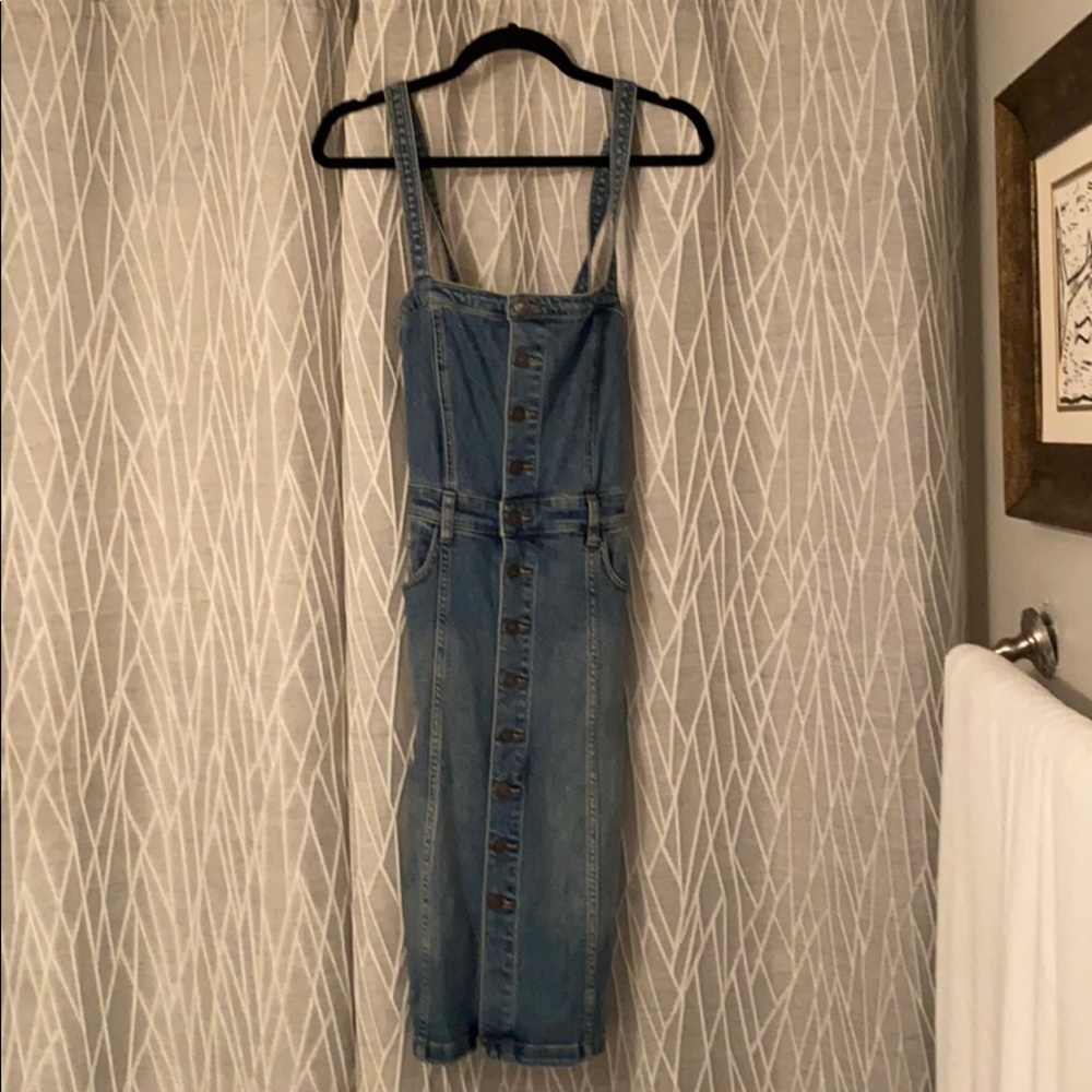 Fitted Denim Free People Dress